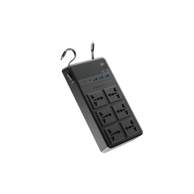 صورة Powerology PWC030 6 AC Power Strip, Black